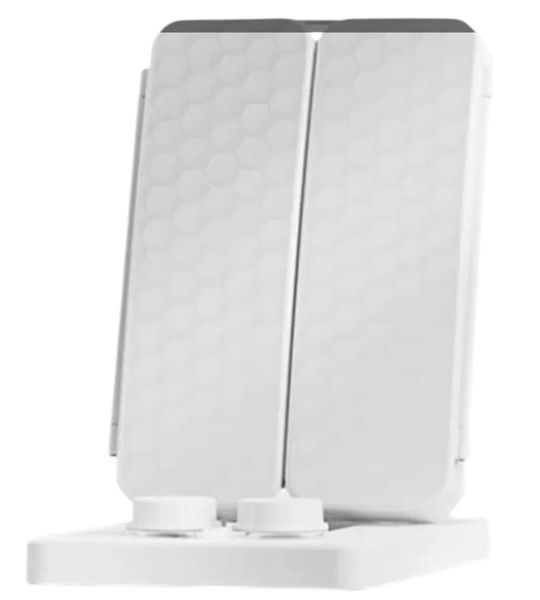 Тройное косметическое зеркало с контейнером для контактных линз и LED-подсветкой &ndash; идеальный выбор для вашего макияжа! KK-0023 фото